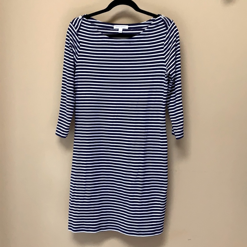 🔥BANANA REPUBLIC Navy Stripe Dress - size L